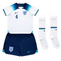 Camisa de time de futebol Inglaterra Declan Rice #4 Replicas 1º Equipamento Infantil Mundo 2022 Manga Curta (+ Calças curtas)